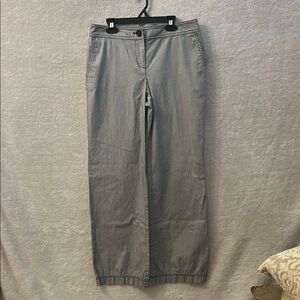 LOFT Black and White Wide Leg Pants with Elegant Style